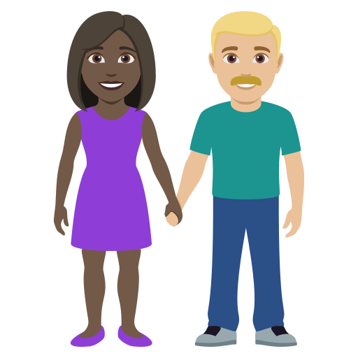 Mulher And Homem Holding Hands: Pele Escura, Pele Morena Clara para JoyPixels 10.0