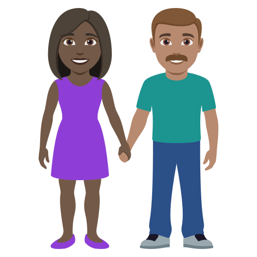 Чоловік і жінка: дуже темний тон шкіри середній тон шкіри для JoyPixels 10.0