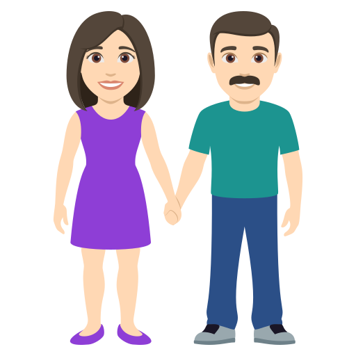Mulher And Homem Holding Hands: Pele Clara para JoyPixels 10.0