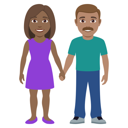 Mãos de Mulher e Homem: Tom de Pele Medium-Dark, Tom de Pele Medium para JoyPixels 10.0