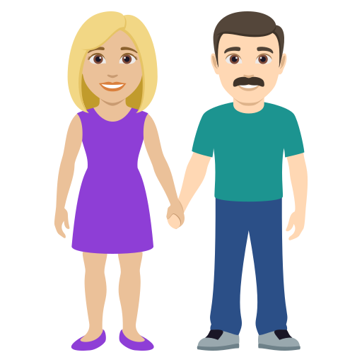 Mulher And Homem Holding Hands: Pele Morena Clara, Pele Clara para JoyPixels 10.0