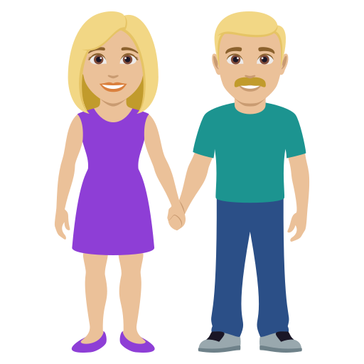 Mulher And Homem Holding Hands: Pele Morena Clara para JoyPixels 10.0