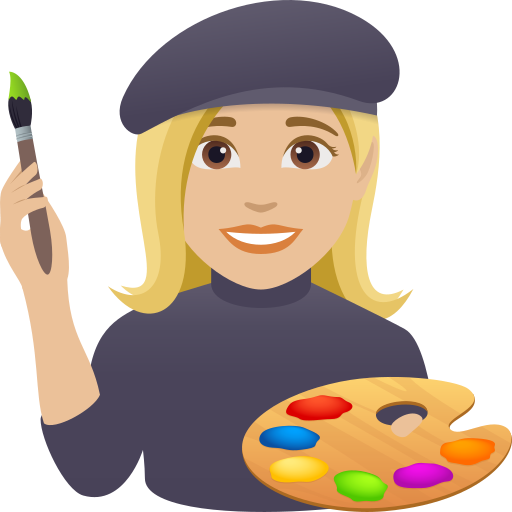 Artista Plástica: Pele Morena Clara para JoyPixels 10.0