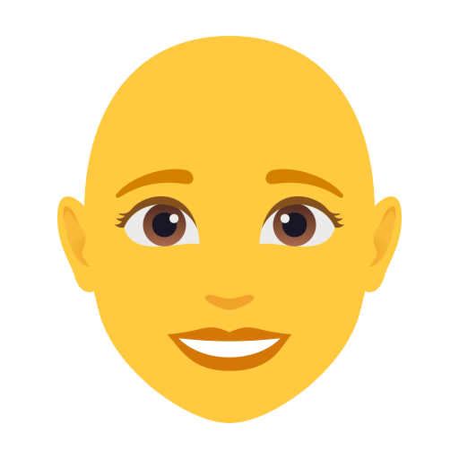 Женщина: без волос для JoyPixels 10.0