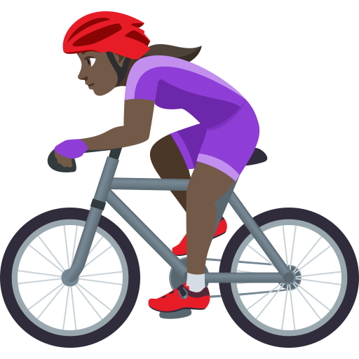 Mulher Ciclista: Pele Escura para JoyPixels 10.0