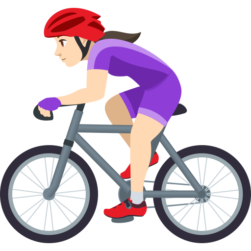 Mulher Ciclista: Pele Clara para JoyPixels 10.0