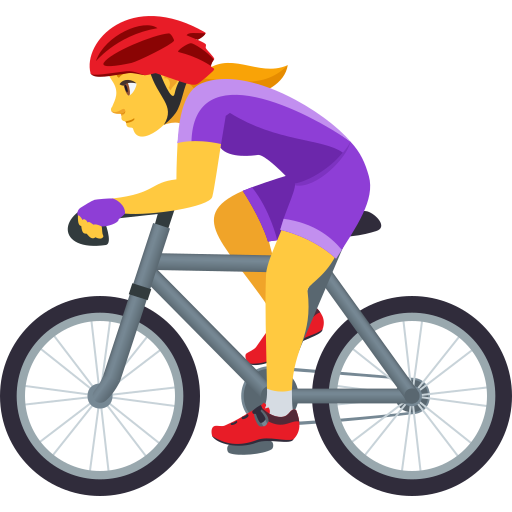 Жінка на велосипеді для JoyPixels 10.0