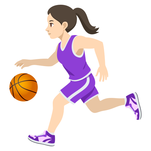 Mulher Jogando Basquete: Pele Clara para JoyPixels 10.0