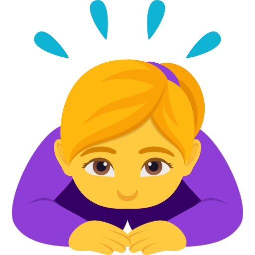 सर झुकाती महिला JoyPixels 10.0 के लिए