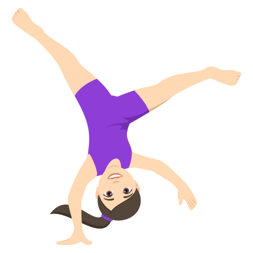 Жінка-акробат: дуже світлий тон шкіри для JoyPixels 10.0