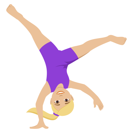 Mulher Fazendo Estrela: Pele Morena Clara para JoyPixels 10.0