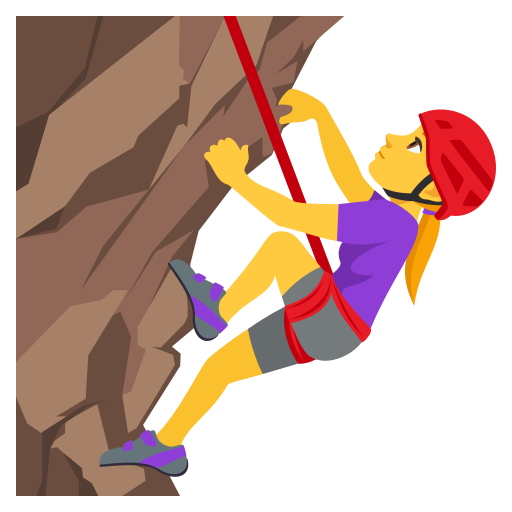 Mulher Escalando para JoyPixels 10.0