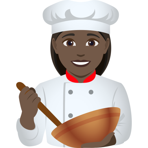 Cozinheira: Pele Escura para JoyPixels 10.0