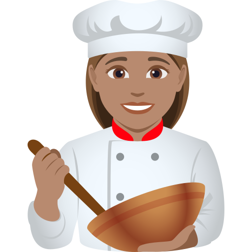 Cozinheira: Pele Morena para JoyPixels 10.0