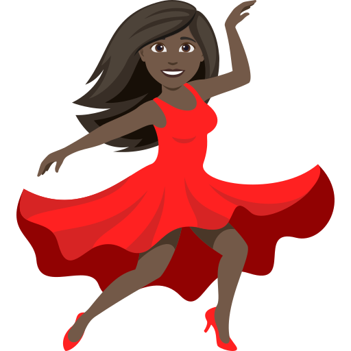 Mulher Dançando: Pele Escura para JoyPixels 10.0