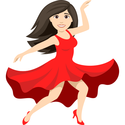 Mulher Dançando: Pele Clara para JoyPixels 10.0