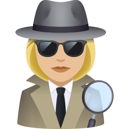 Жінка-детектив: світлий тон шкіри для JoyPixels 10.0