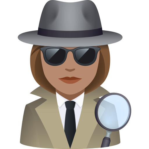 Detektif wanita: warna kulit sedang untuk JoyPixels 10.0