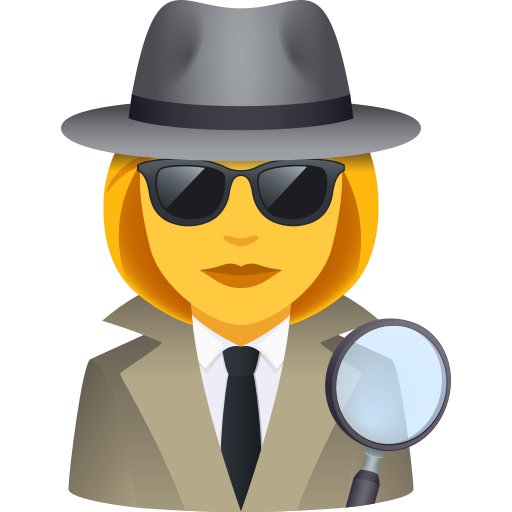 Detektif wanita untuk JoyPixels 10.0