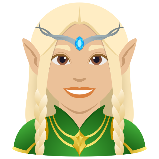 Elfa: Pele Morena Clara para JoyPixels 10.0