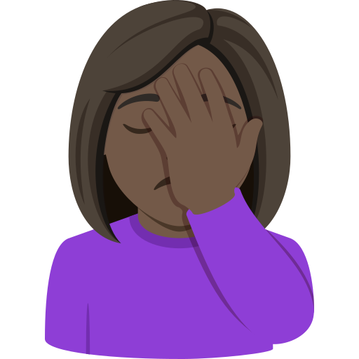 Жінка втратила дар мови: дуже темний тон шкіри для JoyPixels 10.0