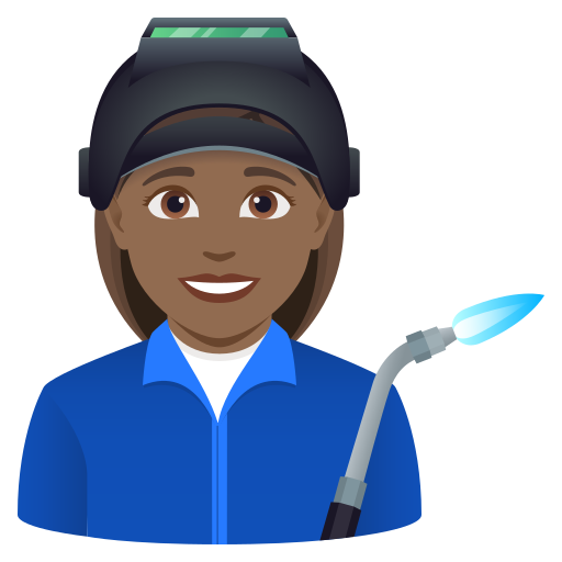 Operária: Pele Morena Escura para JoyPixels 10.0