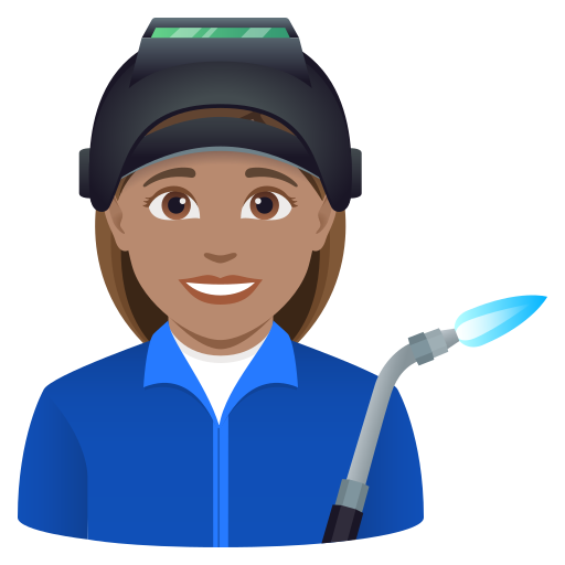 Працівник: середній тон шкіри для JoyPixels 10.0