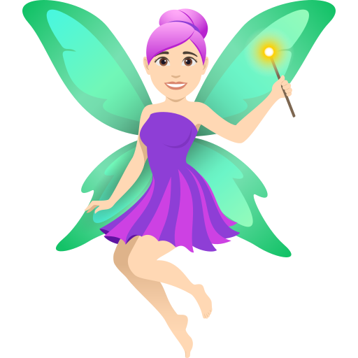 Mulher Fada: Pele Clara para JoyPixels 10.0