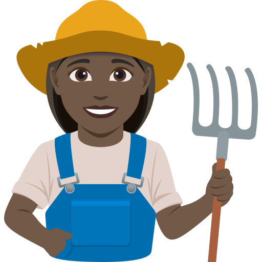 Fazendeira: Pele Escura para JoyPixels 10.0