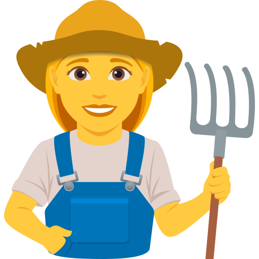 Жінка-фермер для JoyPixels 10.0