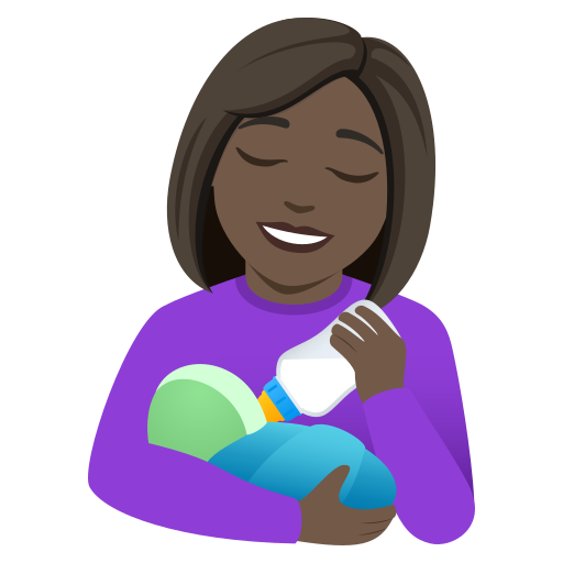 Кормящая женщина: очень темный тон кожи для JoyPixels 10.0