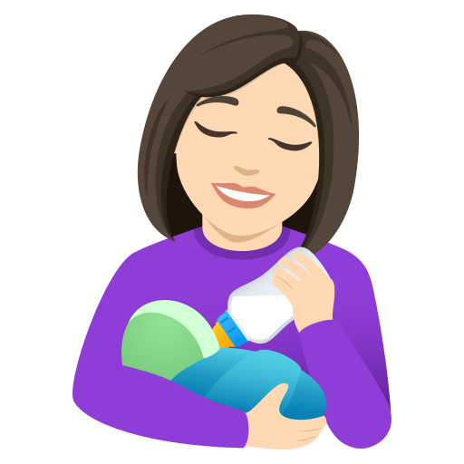 Mulher Alimentando Bebê: Pele Clara para JoyPixels 10.0