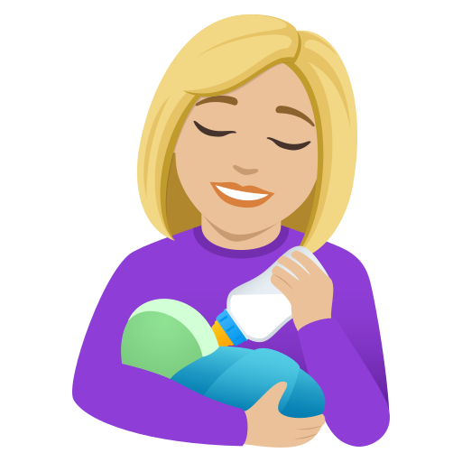 Кормящая женщина: светлый тон кожи для JoyPixels 10.0