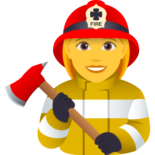 Жінка-пожежник для JoyPixels 10.0