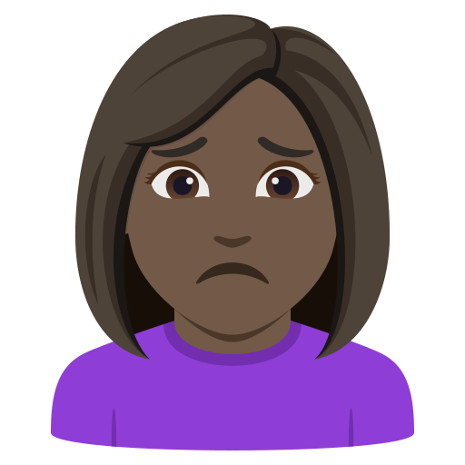 Mulher Franzindo A Sobrancelha: Pele Escura para JoyPixels 10.0