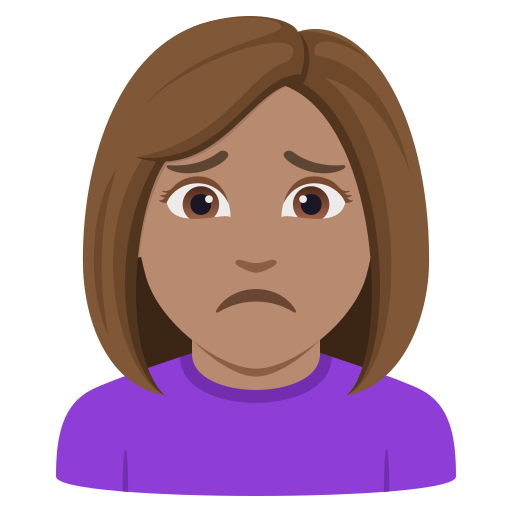 Mulher Franzindo A Sobrancelha: Pele Morena para JoyPixels 10.0