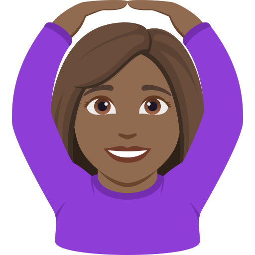 Mulher Fazendo Gesto De “Ok”: Pele Morena Escura para JoyPixels 10.0