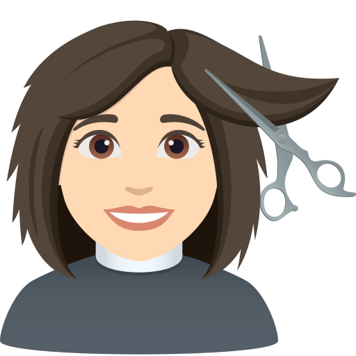 Mulher Cortando O Cabelo: Pele Clara para JoyPixels 10.0