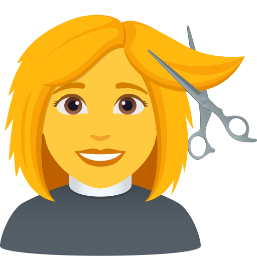 Mulher Cortando O Cabelo para JoyPixels 10.0