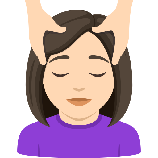 Mulher Recebendo Massagem Facial: Pele Clara para JoyPixels 10.0