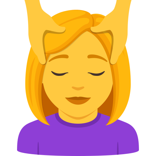 Mulher Recebendo Massagem Facial para JoyPixels 10.0