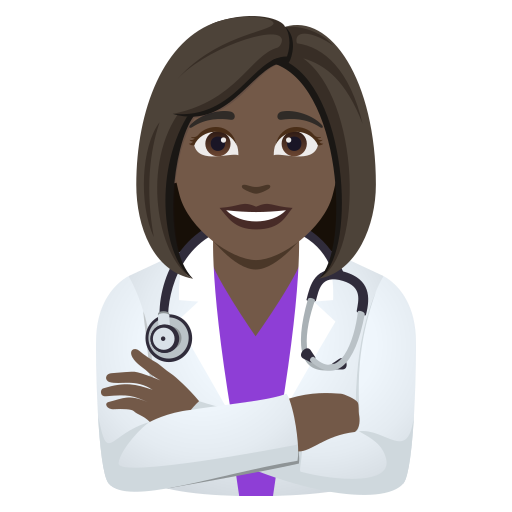 Mulher Profissional Da Saúde: Pele Escura para JoyPixels 10.0