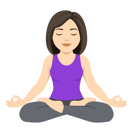 Mulher na posição de Lotus: Tom de Pele Leve para JoyPixels 10.0