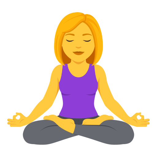 Mulher na posição de Lotus para JoyPixels 10.0