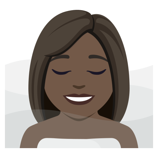 Mulher Na Sauna: Pele Escura para JoyPixels 10.0