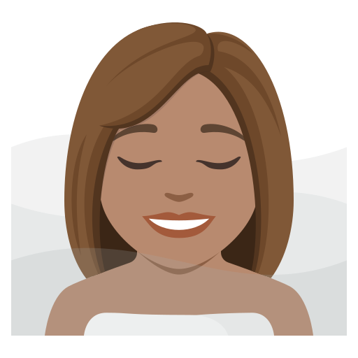 Mulher Na Sauna: Pele Morena para JoyPixels 10.0