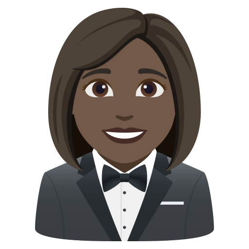 Mulher De Smoking: Pele Escura para JoyPixels 10.0