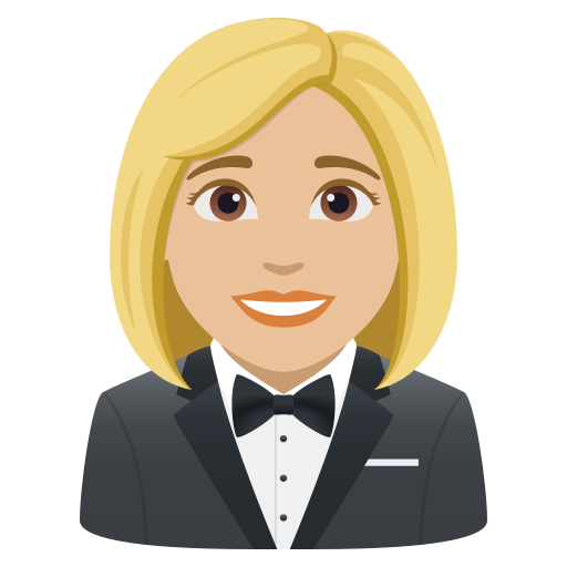 Mulher De Smoking: Pele Morena Clara para JoyPixels 10.0