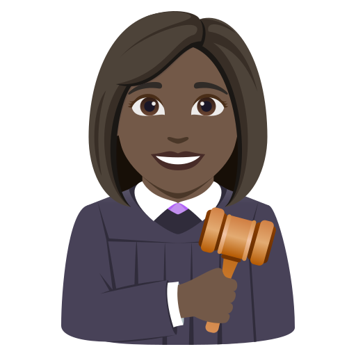 Juíza: Pele Escura para JoyPixels 10.0