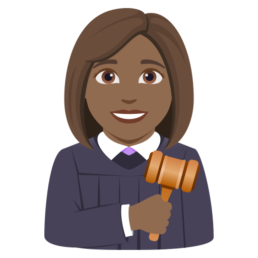 Juíza: Pele Morena Escura para JoyPixels 10.0